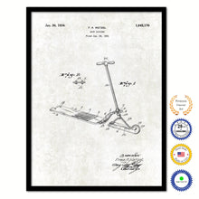 Load image into Gallery viewer, 1931 Snow Scooter Old Patent Art Print on Canvas Custom Framed Vintage Home Decor Wall Decoration Great for Gifts
