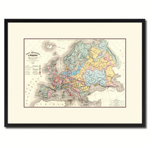 Load image into Gallery viewer, Europe Geological Vintage Antique Map Wall Art Home Decor Gift Ideas Canvas Print Custom Picture Frame