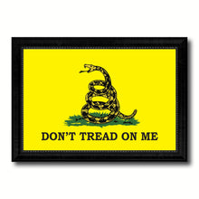 Load image into Gallery viewer, Don't Tread on Me Military Flag Canvas Print Black Picture Frame Gifts Home Decor Wall Art