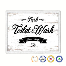 Load image into Gallery viewer, Fresh Toilet & Wash Vintage Sign Gifts Home Decor Wall Art Canvas Print with Custom Picture Frame