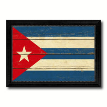 Load image into Gallery viewer, Cuba Country Flag Vintage Canvas Print with Black Picture Frame Home Decor Gifts Wall Art Decoration Artwork