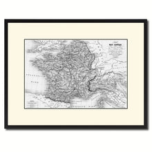 Load image into Gallery viewer, France Vintage B&W Map Canvas Print, Picture Frame Home Decor Wall Art Gift Ideas