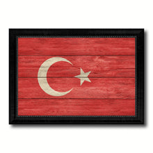 Load image into Gallery viewer, Turkey Country Flag Texture Canvas Print with Black Picture Frame Home Decor Wall Art Decoration Collection Gift Ideas
