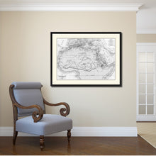 Load image into Gallery viewer, Ancient Africa Vintage B&W Map Canvas Print, Picture Frame Home Decor Wall Art Gift Ideas