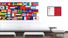 Load image into Gallery viewer, Malta Country National Flag Vintage Canvas Print with Picture Frame Home Decor Wall Art Collection Gift Ideas
