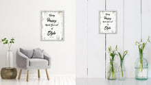 Load image into Gallery viewer, Being happy Vintage Saying Gifts Home Decor Wall Art Canvas Print with Custom Picture Frame