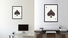 Load image into Gallery viewer, Ace Spades Poker Decks of Vintage Cards Print on Canvas Black Custom Framed