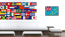 Load image into Gallery viewer, Tuvalu Country National Flag Vintage Canvas Print with Picture Frame Home Decor Wall Art Collection Gift Ideas