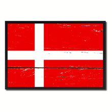 Load image into Gallery viewer, Denmark Country National Flag Vintage Canvas Print with Picture Frame Home Decor Wall Art Collection Gift Ideas