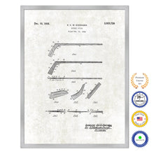 Load image into Gallery viewer, 1935 Hockey Stick Old Patent Art Print on Canvas Custom Framed Vintage Home Decor Wall Decoration Great for Gifts