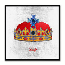 Load image into Gallery viewer, Lady White Canvas Print Black Frame Kids Bedroom Wall Home Décor