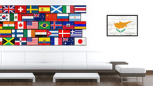 Load image into Gallery viewer, Cyprus Country National Flag Vintage Canvas Print with Picture Frame Home Decor Wall Art Collection Gift Ideas