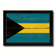 Load image into Gallery viewer, Bahama Country Flag Vintage Canvas Print with Black Picture Frame Home Decor Gifts Wall Art Decoration Artwork