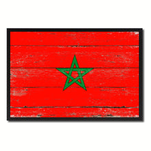 Load image into Gallery viewer, Morocco Country National Flag Vintage Canvas Print with Picture Frame Home Decor Wall Art Collection Gift Ideas