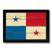 Load image into Gallery viewer, Panama Country Flag Vintage Canvas Print with Black Picture Frame Home Decor Gifts Wall Art Decoration Artwork