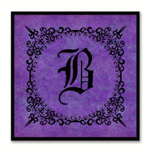 Load image into Gallery viewer, Alphabet B Purple Canvas Print Black Frame Kids Bedroom Wall Décor Home Art