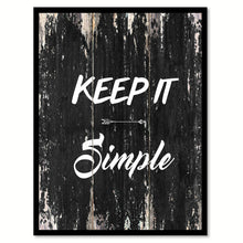 Load image into Gallery viewer, Keep it simple Motivational Quote Saying Canvas Print with Picture Frame Home Decor Wall Art