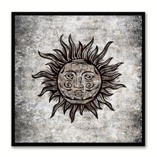 Load image into Gallery viewer, Sun Horoscope Canvas Print Black Custom Frame Home Decor Wall Art