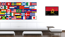 Load image into Gallery viewer, Angola Country National Flag Vintage Canvas Print with Picture Frame Home Decor Wall Art Collection Gift Ideas