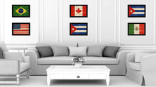 Load image into Gallery viewer, Cuba Country Flag Texture Canvas Print with Black Picture Frame Home Decor Wall Art Decoration Collection Gift Ideas