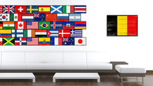 Load image into Gallery viewer, Belgium Country National Flag Vintage Canvas Print with Picture Frame Home Decor Wall Art Collection Gift Ideas