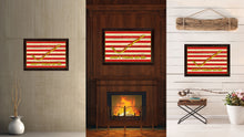 Load image into Gallery viewer, First Navy Jacks Dont Tread On Me Military Flag Vintage Canvas Print with Brown Picture Frame Gifts Ideas Home Decor Wall Art Decoration