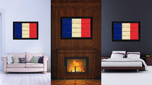 Load image into Gallery viewer, France Country Flag Vintage Canvas Print with Black Picture Frame Home Decor Gifts Wall Art Decoration Artwork