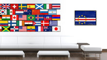 Load image into Gallery viewer, Cape Verde Country National Flag Vintage Canvas Print with Picture Frame Home Decor Wall Art Collection Gift Ideas
