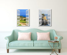 Load image into Gallery viewer, Coastal Golf Course View Picture French Window Canvas Print with Frame Gifts Home Decor Wall Art Collection