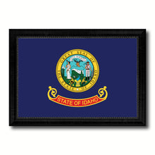 Load image into Gallery viewer, Idaho State Flag Canvas Print with Custom Black Picture Frame Home Decor Wall Art Decoration Gifts