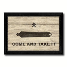 Load image into Gallery viewer, Revolution Come and Take It Military Flag Texture Canvas Print with Black Picture Frame Gift Ideas Home Decor Wall Art