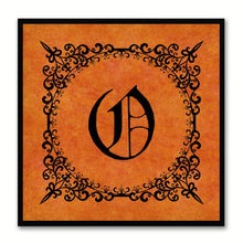 Load image into Gallery viewer, Alphabet O Orange Canvas Print Black Frame Kids Bedroom Wall Décor Home Art