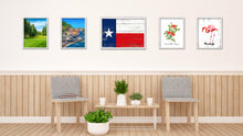 Load image into Gallery viewer, Texas State Flag Shabby Chic Gifts Home Decor Wall Art Canvas Print, White Wash Wood Frame