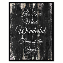 Load image into Gallery viewer, It's the most wonderful time of the year Inspirational Quote Saying Canvas Print with Picture Frame Home Decor Wall Art