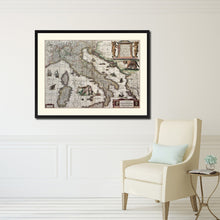 Load image into Gallery viewer, Italy Vintage Antique Map Wall Art Home Decor Gift Ideas Canvas Print Custom Picture Frame