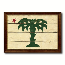 Load image into Gallery viewer, South Carolina Palmetto Guard Military Flag Vintage Canvas Print with Brown Picture Frame Gifts Ideas Home Decor Wall Art Decoration