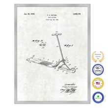 Load image into Gallery viewer, 1931 Snow Scooter Old Patent Art Print on Canvas Custom Framed Vintage Home Decor Wall Decoration Great for Gifts