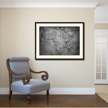 Load image into Gallery viewer, Africa Mapmaker Vintage B&W Map Canvas Print, Picture Frame Home Decor Wall Art Gift Ideas
