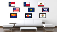 Load image into Gallery viewer, Vermont State Flag Canvas Print with Custom Black Picture Frame Home Decor Wall Art Decoration Gifts