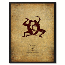 Load image into Gallery viewer, Zodiac Gemini Horoscope Astrology Canvas Print, Picture Frame Home Decor Wall Art Gift