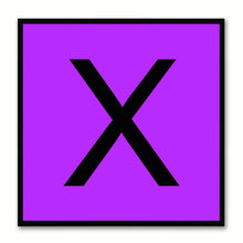 Load image into Gallery viewer, Alphabet X Purple Canvas Print Black Frame Kids Bedroom Wall Décor Home Art