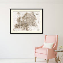Load image into Gallery viewer, Europe Vintage Sepia Map Canvas Print, Picture Frame Gifts Home Decor Wall Art Decoration