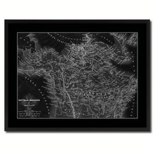 Load image into Gallery viewer, Canada Alaska Vintage Monochrome Map Canvas Print, Gifts Picture Frames Home Decor Wall Art
