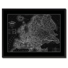 Load image into Gallery viewer, Europe Geological Vintage Monochrome Map Canvas Print, Gifts Picture Frames Home Decor Wall Art