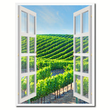 Load image into Gallery viewer, Wine Vineyards Napa Valley California Picture French Window Canvas Print with Frame Gifts Home Decor Wall Art Collection