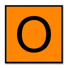 Load image into Gallery viewer, Alphabet O Orange Canvas Print Black Frame Kids Bedroom Wall Décor Home Art