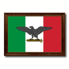 Load image into Gallery viewer, Italy War Eagle Italian Flag Canvas Print with Brown Picture Frame Home Decor Wall Art Gift Ideas