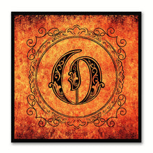 Load image into Gallery viewer, Alphabet O Orange Canvas Print Black Frame Kids Bedroom Wall Décor Home Art