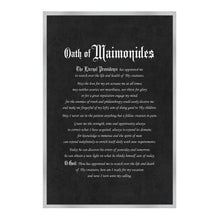 Load image into Gallery viewer, Maimonides Medical Oath, Hippocratic Oath, Medical Gifts, Gift for Doctor, Medical Decor, Medical Student, Office Decor, doctor office, Silver Frame
