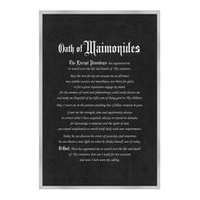 Load image into Gallery viewer, Maimonides Medical Oath, Hippocratic Oath, Medical Gifts, Gift for Doctor, Medical Decor, Medical Student, Office Decor, doctor office, Silver Frame